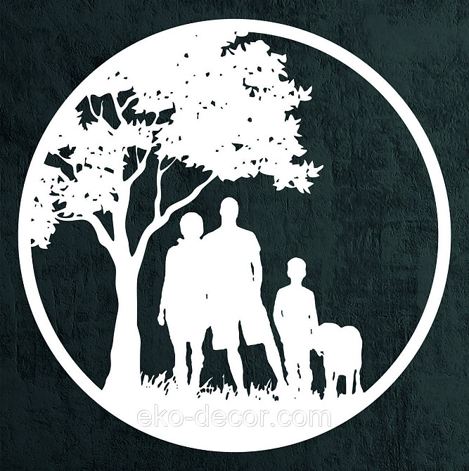 Декоративне настінне Панно «Сім'я», Декор на стіну 90*90 см, Білий Київ - фото 7