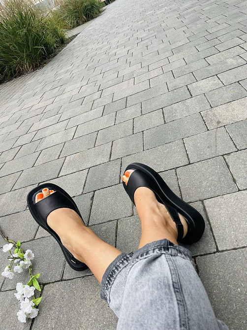 teona Босоніжки жіночі TEONA 272 чорні (літо, шкіра натуральна) (5244) Коломия - фото 4