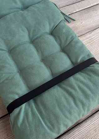 Подушка для стільців (40x120х7 см) подвійна Decorator Соро колір бірюзовий 84-109 Київ