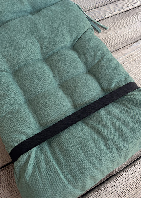 Подушка для стільців (40x120х7 см) подвійна Decorator Соро колір бірюзовий 84-109 Київ - фото 5