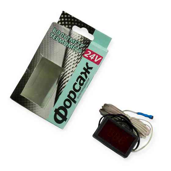 Вольтметр-термометр с дисплеем и проводом 24В Мукачево