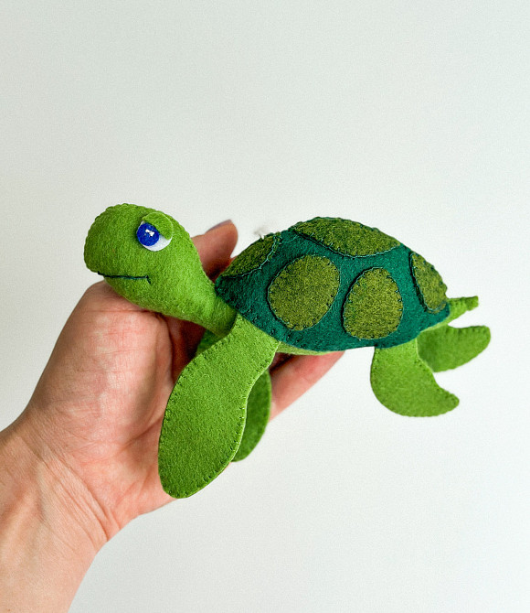 Іграшка з фетру ручної роботи Черепаха Київ - фото 4