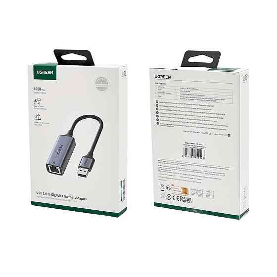 UGREEN USB до RJ45 Ethernet адаптер у алюмінієвому корпусі Київ
