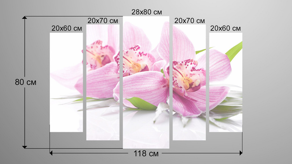 Модульная картина Цветы Орхидея Art-59_5 Киев - изображение 3