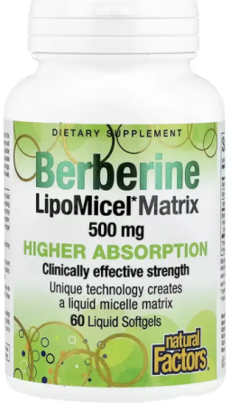 Берберин Natural Factors Berberine LipoMicel Matrix 60 гел капс Киев