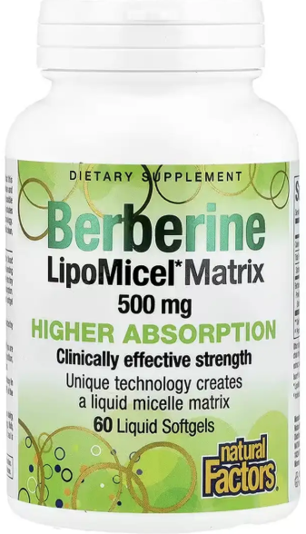 Берберин Natural Factors Berberine LipoMicel Matrix 60 гел капс Киев - изображение 1