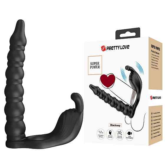 Насадка на член для двойного проникновения - Pretty Love Blackney Vibrating Enhacer Black Sex Aura Киев