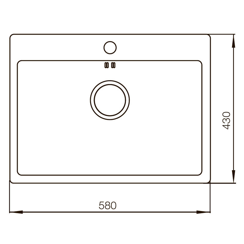 Мойка Mixxus Бронзовая MX5843-200x1.0-PVD (MX0577) Киев - изображение 2