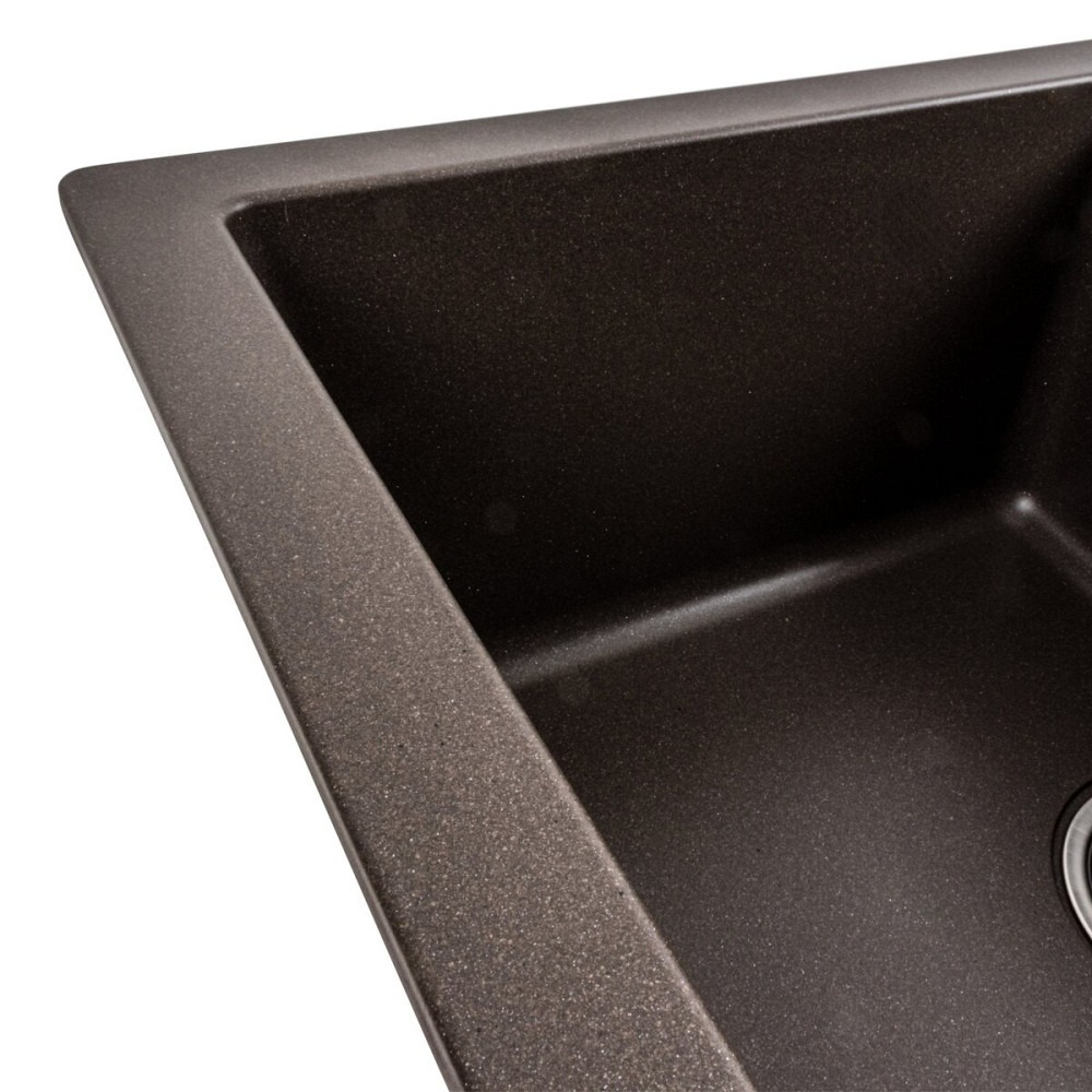 Гранітна мийка для кухні VALESO TOSKANA 7850W матова Темна скеля Коломия - фото 6