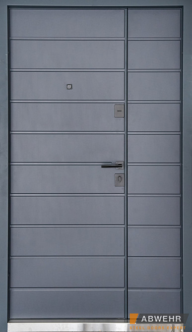 Входная дверь Abwehr Defender Solid 0/RAL 7021Т + Уличная пленка Антрацит 1200*2050 мм Уличная входная дверь Киев - изображение 2