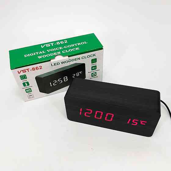 Настільний годинник зі світлодіодним дисплеєм VST-862, Електронні годинники ON-514 на стіл Київ