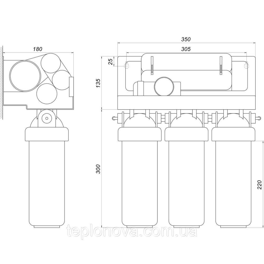 Система зворотного осмосу OasisPro без насоса + ПЛАСТ. бак, мінералізатор BSL01M-RO-75 Чернівці - фото 3
