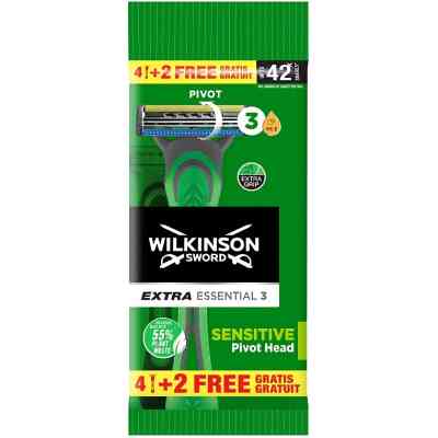 Бритва Wilkinson Sword Extra Essential 3 Sensitive 4+2 шт. (4027800463008) Вінниця