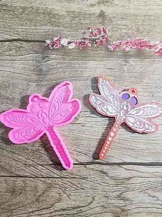 Молд силиконовый Стрекоза 83 на 80 мм розовый Киев