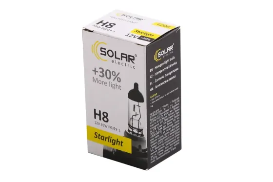 Лампа галогенная 12В  H8 Solar 35 +30% Starlight Винница
