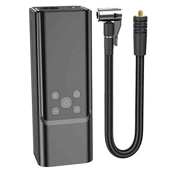 Автомобільний насос HOCO ZP7 Maddy portable smart air pump(5000mAh) Black (6942007614511 ) Київ