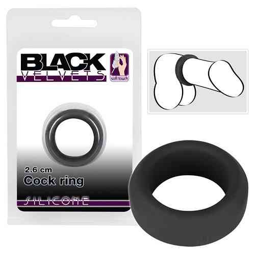Ерекційне кільце - Black Velvets Cock Ring, 2,6 см Sex Aura Київ