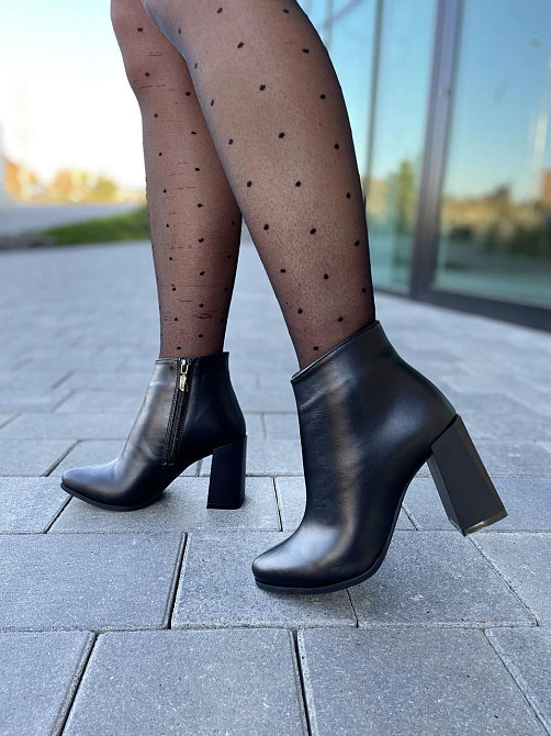 Nivelle Черевики жіночі NIVELLE чорні натуральна шкіра каблук 8см 35р.36р.40р. (4822) Коломыя - изображение 8