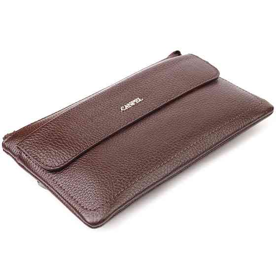 Стильний клатч для чоловіків з натуральної шкіри CANPELLINI 21548 Коричневий Київ