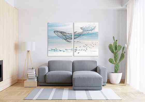 Модульна картина у вітальню/ спальню Кит TLV-2_136 Київ