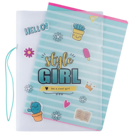 Зошит А4/48 кл. в пластиковій папці з малюнком 