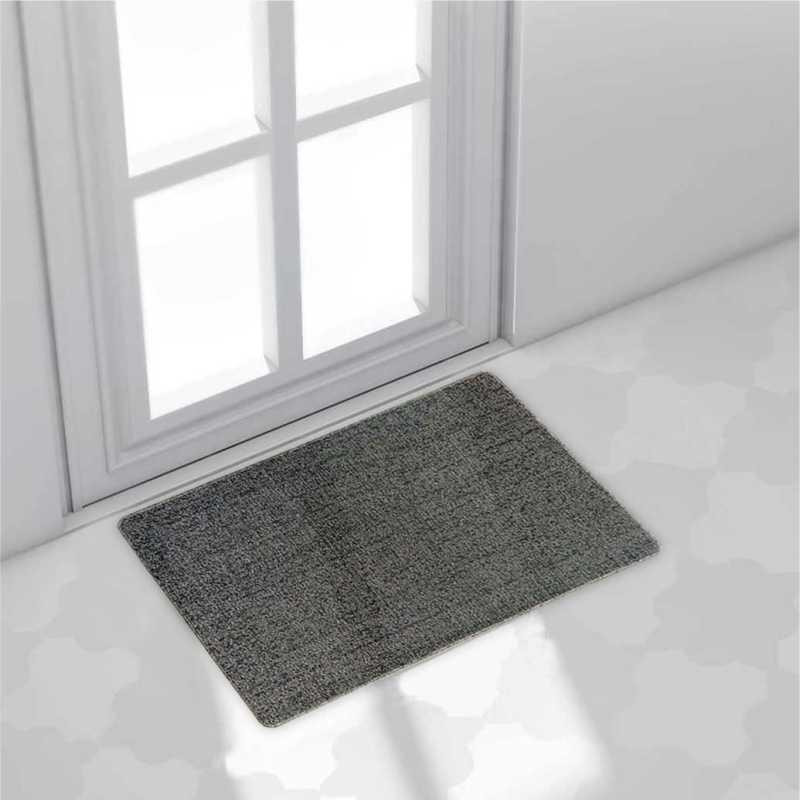 Дверной коврик Lovely Svi с петлевой щетиной размером 40 x 60 для внутреннего и наружного входа - Серый Киев - изображение 2