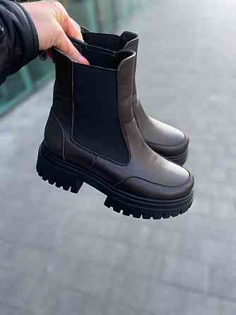 Edan Instruments Черевики жіночі EDAN шоколадні шкіра натуральна зима высота 13 см размеры 36-4 Коломыя