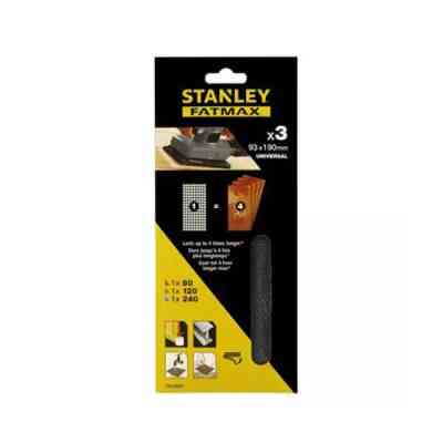 Сетка абразивная Stanley шлифовальная 93 х 190 мм для вибро,3 листа,сечение 80,120,240 (KA300,274) (STA39047) Винница