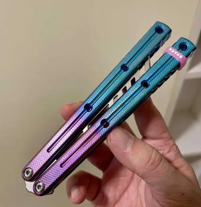 Kraken v3 Титан от Armed Shark тренировочный нож-бабочка, балисонг Харьков - изображение 5