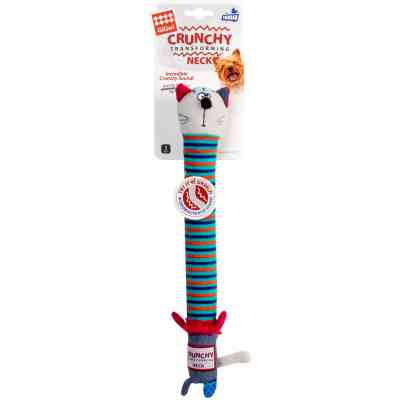 Игрушка для собак GiGwi Crunchy Кот с хрустящей шеей и пискавкой 28 см (75046) Винница