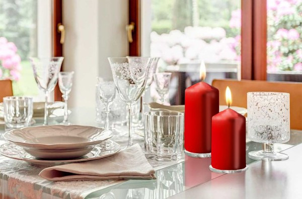 Свічка столова циліндр Bispol AURA Candles sw60/100-030 Червоний Луцк - изображение 5