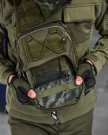 Рюкзак патрульный однолямочный SILVER KNIGHT 7л oliva ОИ2521 Одесса - изображение 4