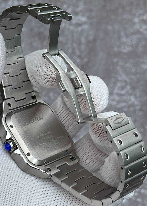 Швейцарський годинник Cartier Santos Silver-Blue Classic. Київ - фото 2