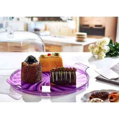 Тортовница Irak Plastik Kristal Червона (5467) Винница