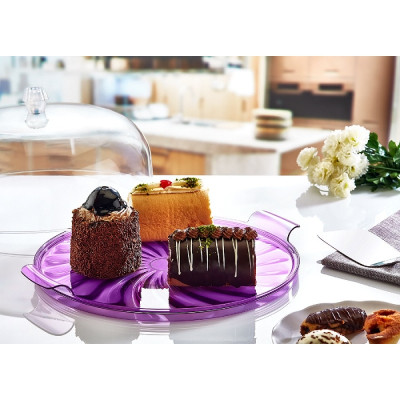 Тортовница Irak Plastik Kristal Червона (5467) Винница - изображение 2