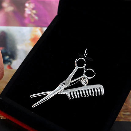 Брошь для парикмахера стилиста Ножницы-Расческа Киев - изображение 1