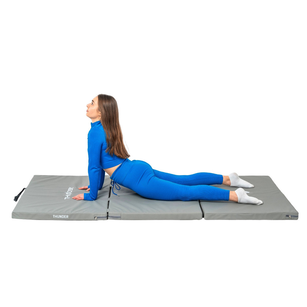 Мат гимнастический THUNDER MG-03, 197 х 100 х 5 см, серый Киев - изображение 2