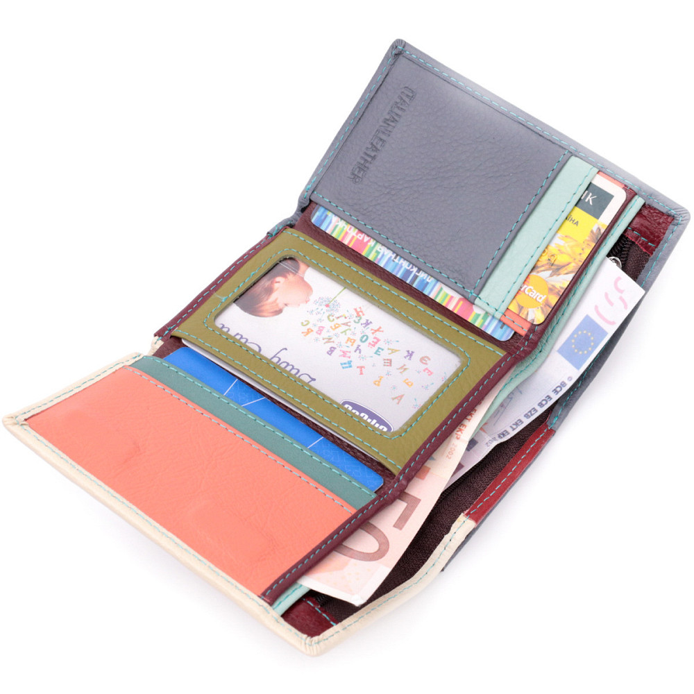 Надежный женский кошелек из качественной натуральной кожи ST Leather 19461 Разноцветный Киев - изображение 4