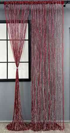 Шторы-нити Rovi Premium с люрексом Бордовый 300х300см 1 шт (61-117) Киев