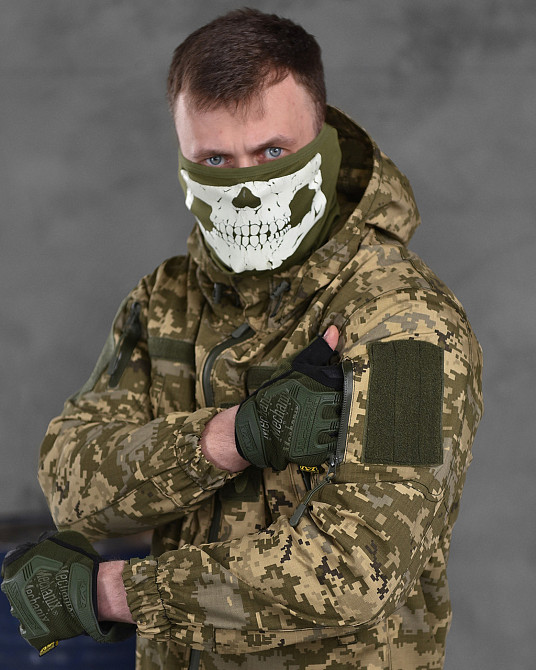 Весняна тактична куртка піксель під шеврон із капюшоном Одеса - фото 11