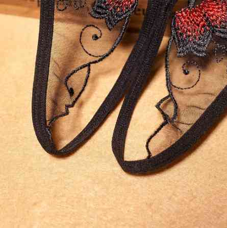 Еротичні труси жіночі з розрізом універсальний чорний Київ