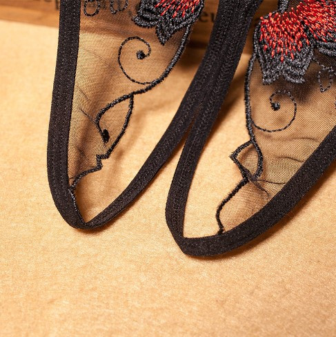 Еротичні труси жіночі з розрізом універсальний чорний Київ - фото 3