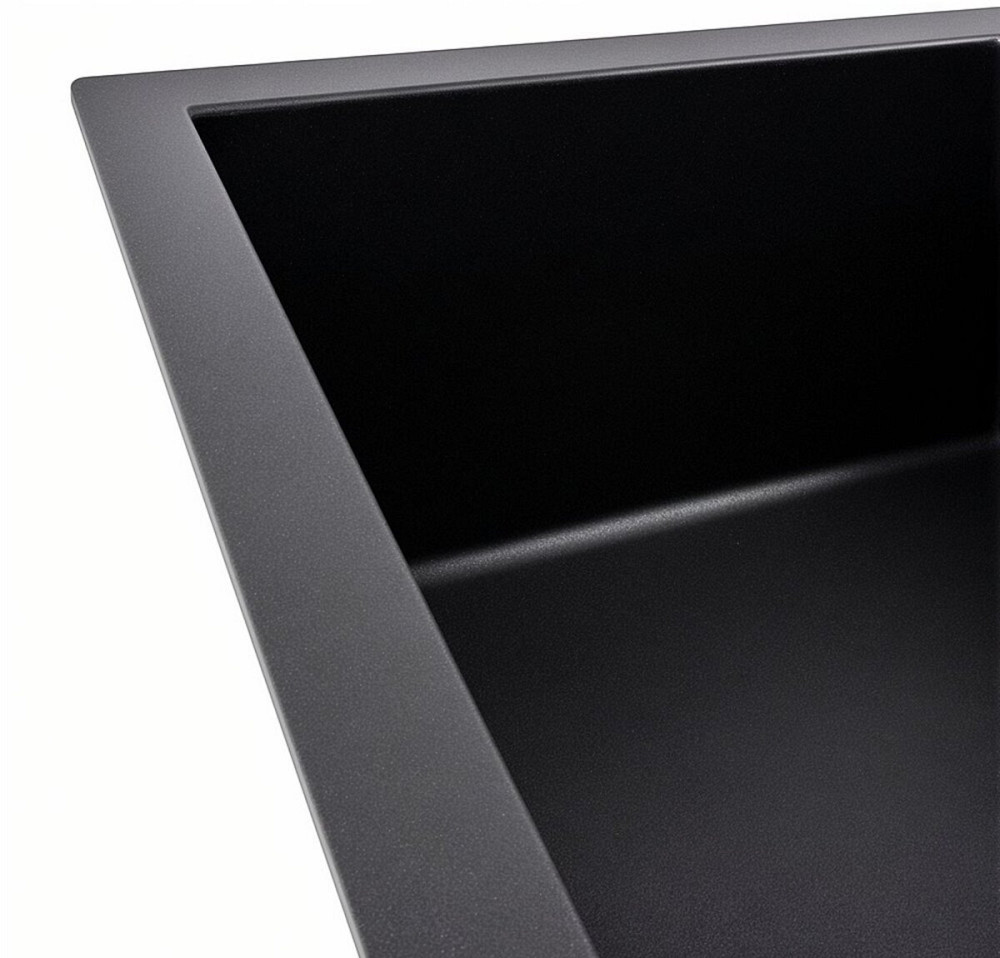 VALESO Комплект: Мийка 6550 LOTOS чорна + Змішувач BG77 чорний + Сифон 1041 Киев - изображение 5