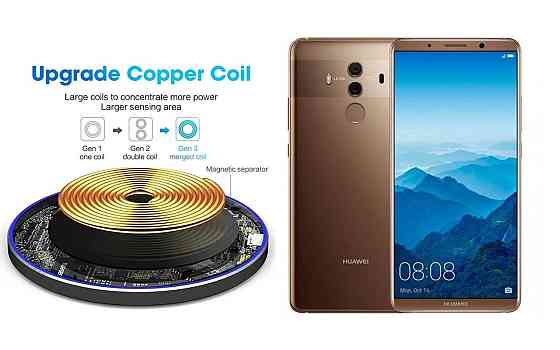 Беспроводное зарядное устройство Copper до 30W для Honor Magic4 Pro, USB-C, LED Киев