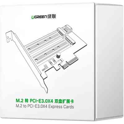 Контролер Ugreen PCI-E 3.0 for SSD M.2 NVMe + M.2 NGFF CM302 (70504) Вінниця