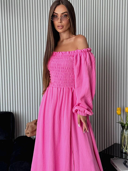 Жіноча романтична максі сукня з натуральної тканини муслін 100% бавовна Одеса - фото 7