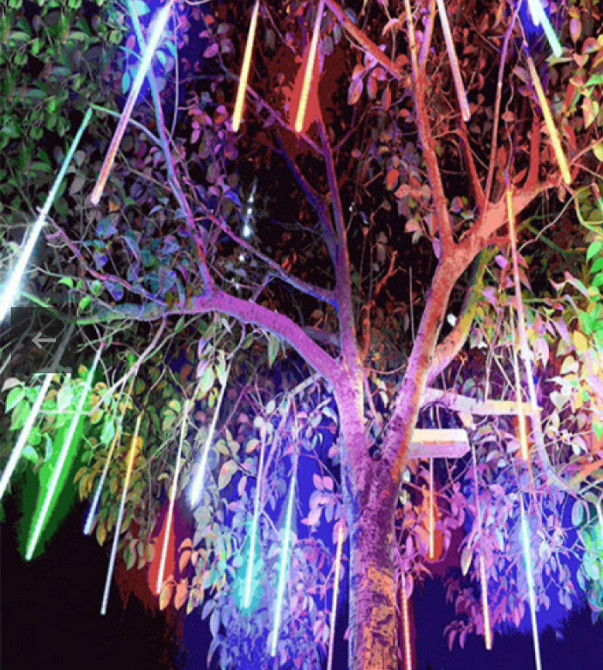 Гірлянда Метеоритний дощ LED RGB на сонячній батареї Луцьк - фото 1