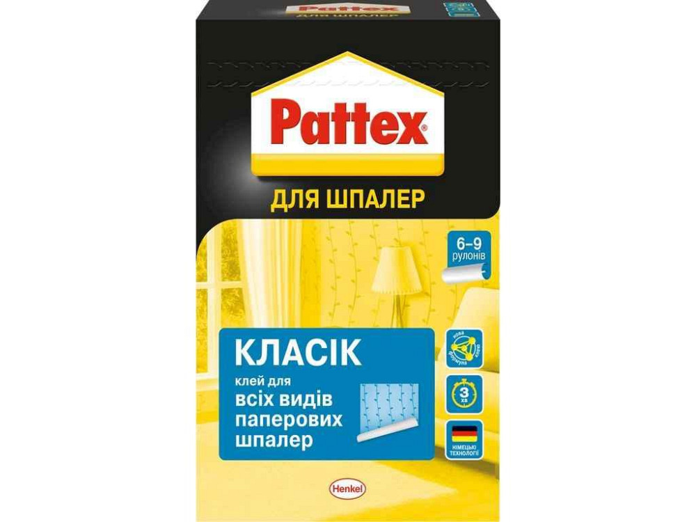 Клей для шпалер 190г Класік ( 6-9 рул.) для всіх видів шпалер ТМ PATTEX Київ - фото 1