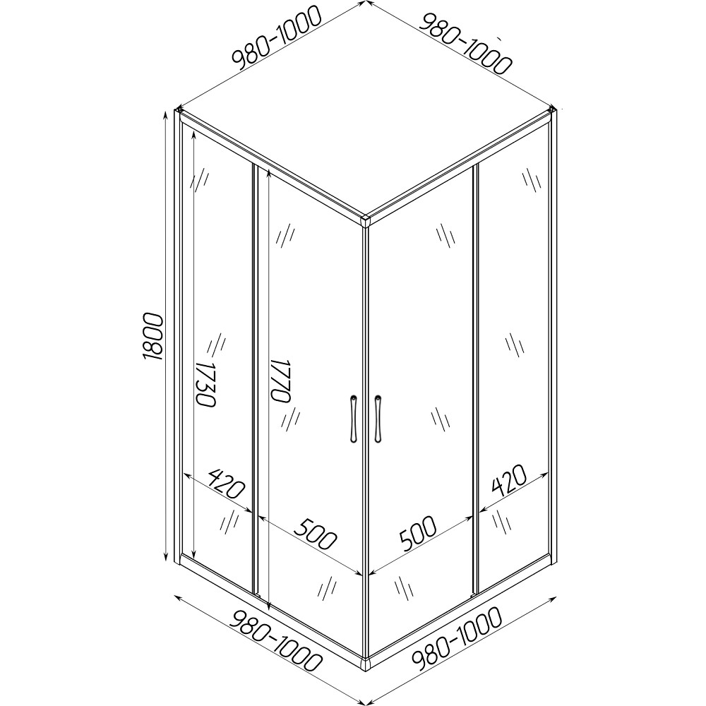 Душова кабіна квадратна без піддона ODRA N100FS (N100) BRAVO (1уп.) Тернополь - изображение 5
