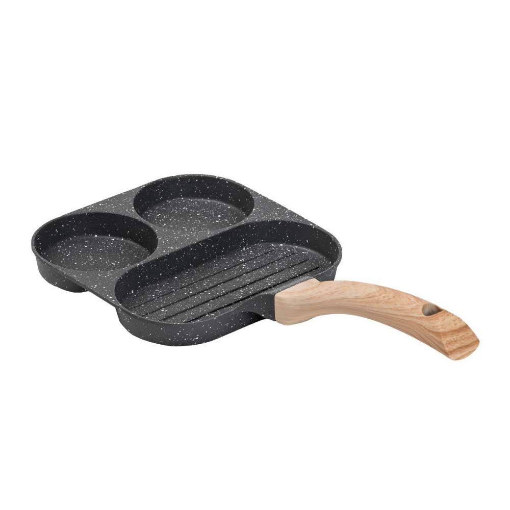 Квадратна сковорода на 3 секції з антипригарним покриттям Київ - фото 2